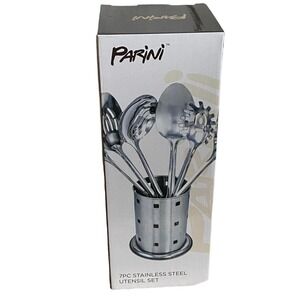 NEW NIB Parini Stainless‎ 7pc Utensils Set